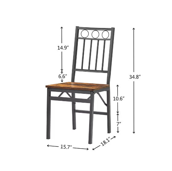 2-Piece Folding Dining Chairs – Portable, Space-Saving, No Assembly