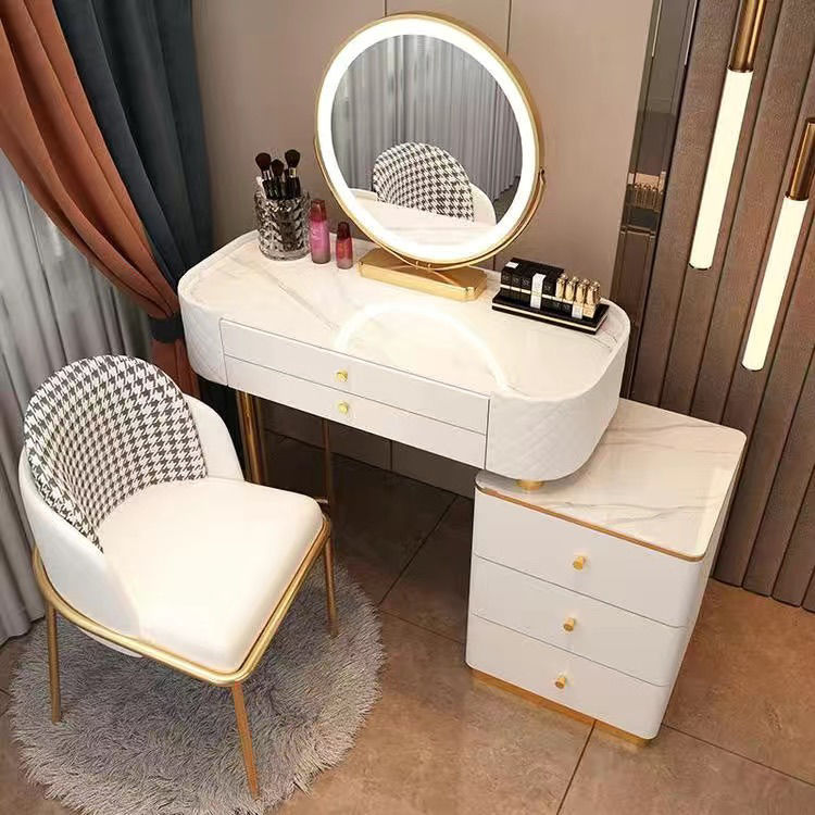 Modern Minimalist Bedroom Dresser & Chair Set