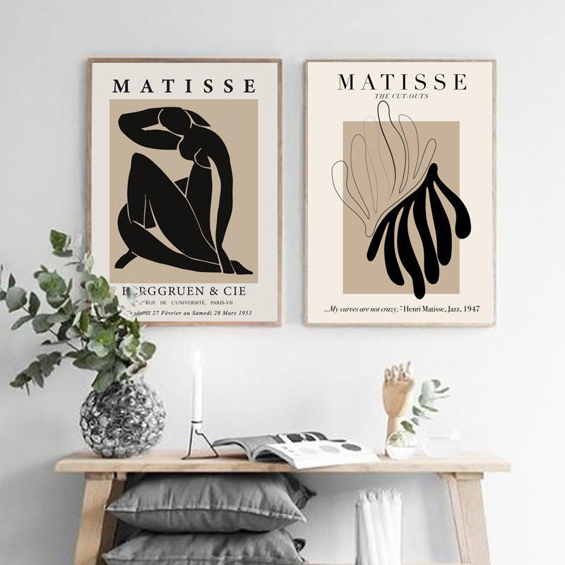 Nordic Matisse Abstract Decorative Canvas Painting Core