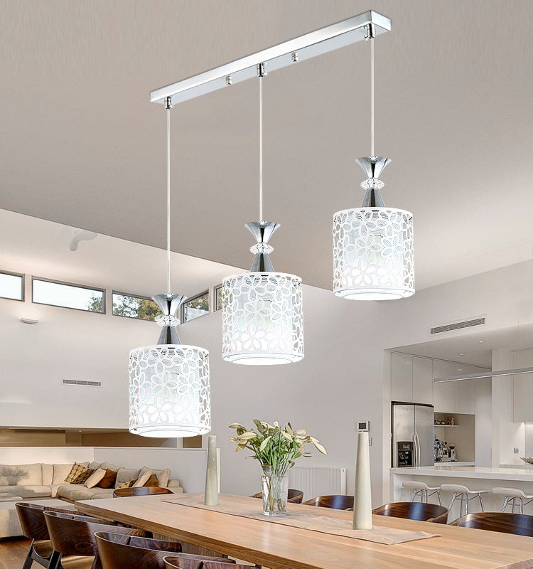 Modern Nordic Single Head Dining Room Chandelier – Minimalist Iron Pendant Light