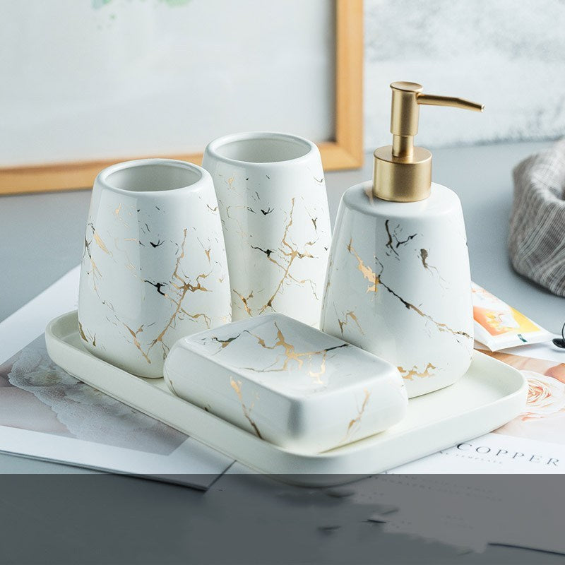 Bathroom Ceramic Luxury Wash Kit