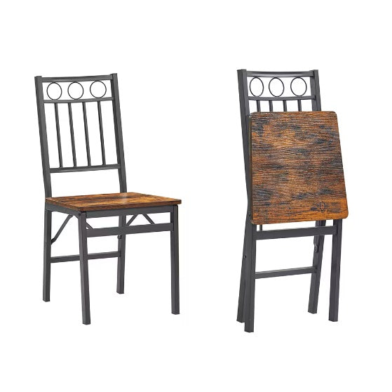 2-Piece Folding Dining Chairs – Portable, Space-Saving, No Assembly