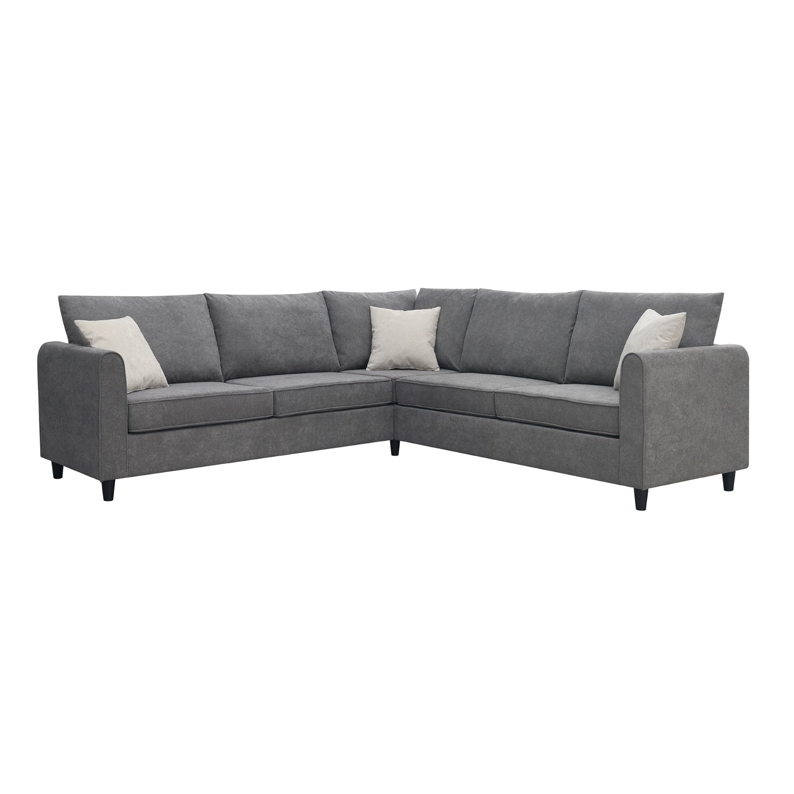 New 91 91  Modern L-Shape Sectional Sofa  Upholstered Living Room Couch