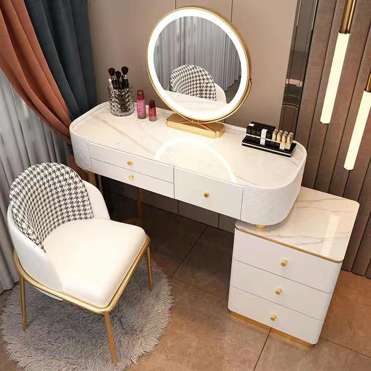 Modern Minimalist Bedroom Dresser & Chair Set