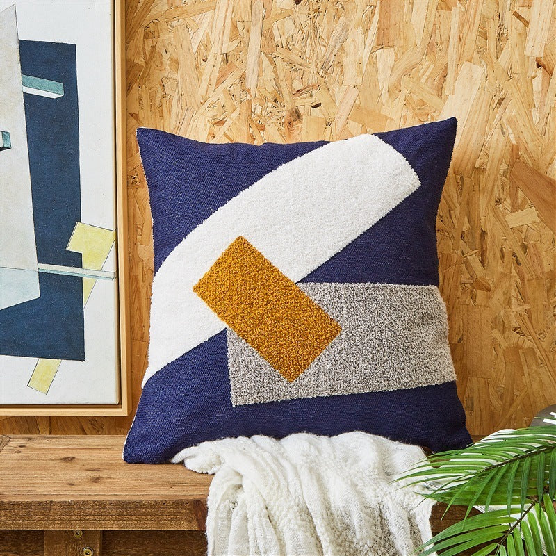 Cotton Embroidered Cushion Cover – Decorative Pillow Case Bedroom