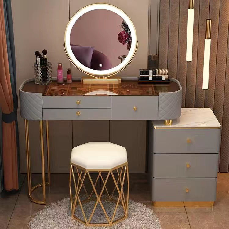 Modern Minimalist Bedroom Dresser & Chair Set