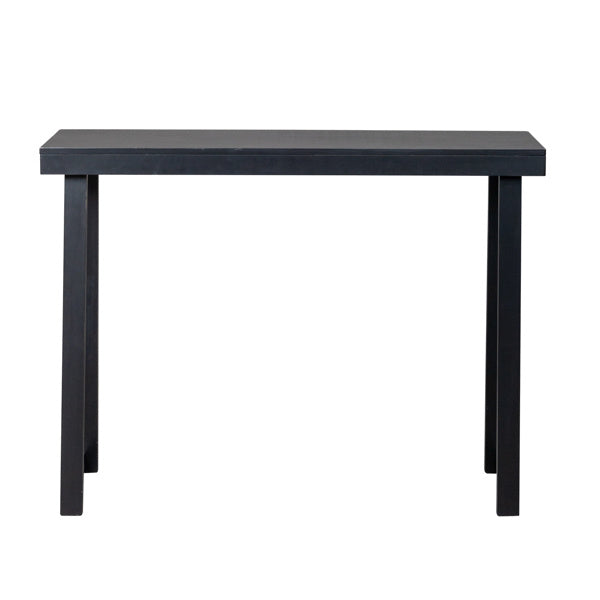 Black Trapezoidal Leg Tabletop With Edge Pine Entrance Table