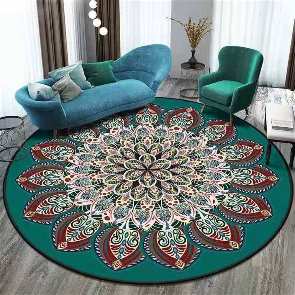 Luxury Round Rug – Bedroom & Living Room Home Décor Carpet