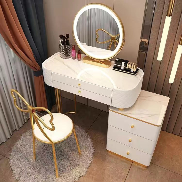Modern Minimalist Bedroom Dresser & Chair Set