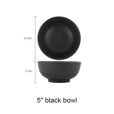 Ceramic Rice Bowl Tableware Retro Classic Matte