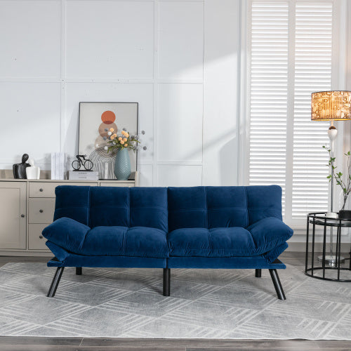 Navy Blue Convertible Folding Modern Sofa Bed – Space-Saving Luxury