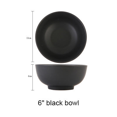Ceramic Rice Bowl Tableware Retro Classic Matte