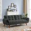 Newly Designed Linen Sofa Furniture With Adjustable Backrest And Easy Assembly Lounge Chair - Dark Gray