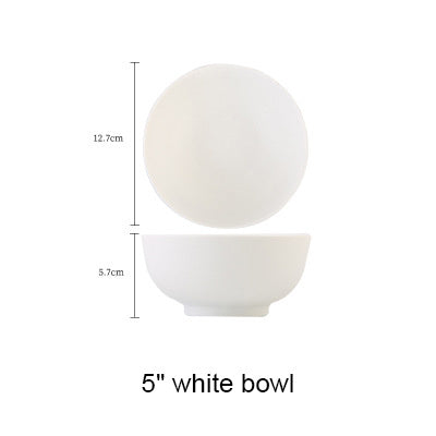 Ceramic Rice Bowl Tableware Retro Classic Matte