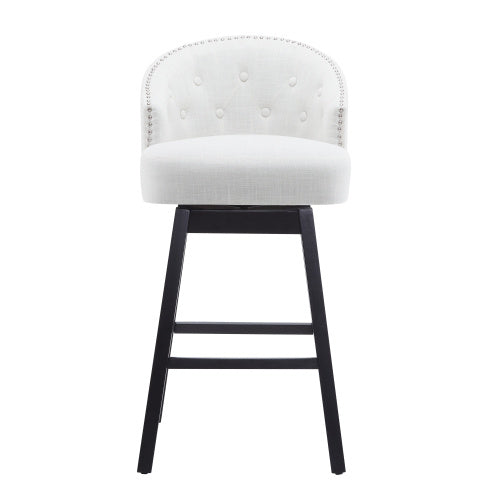 2-Piece 360° Swivel Bar Stools – Upholstered Counter Height Chairs for Kitchen & Home Bar