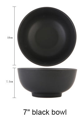 Ceramic Rice Bowl Tableware Retro Classic Matte