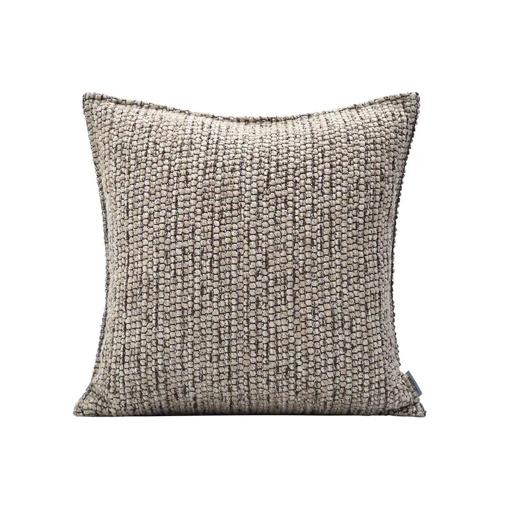 Sofa Pillows Simple Brown Khaki Cushion Case Luxury Linen Cotton Blend Decorative Pillow Cover For Sofa Chair Bedding Home Pillow Core Is Made Of Down-feather-like Fabric