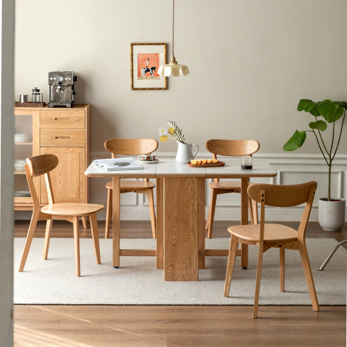Solid Oak Dining Chair – Natural Wood Comfort & Timeless Style