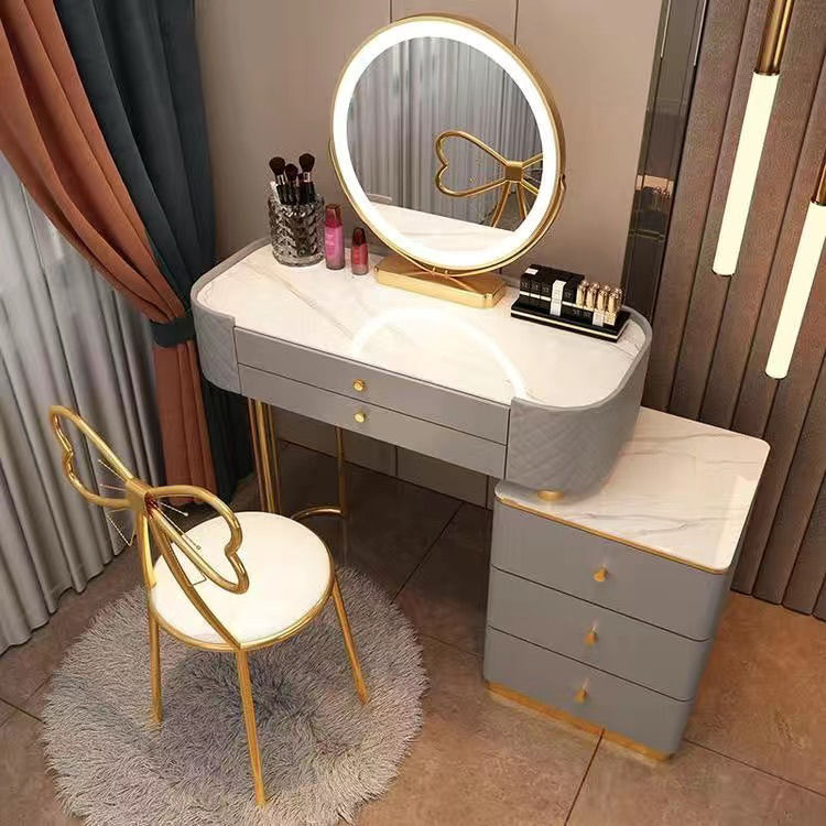 Modern Minimalist Bedroom Dresser & Chair Set
