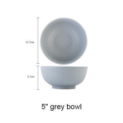 Ceramic Rice Bowl Tableware Retro Classic Matte