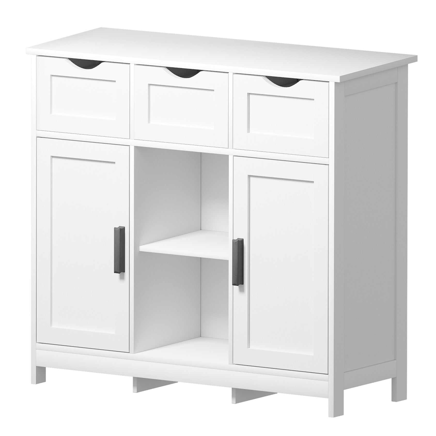 Serenity Luxe White Cabinet – Multifunctional Home Décor Furniture with Shelves & Drawers for Bedroom, Living Room and Bathroom