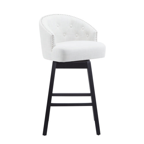 2-Piece 360° Swivel Bar Stools – Upholstered Counter Height Chairs for Kitchen & Home Bar