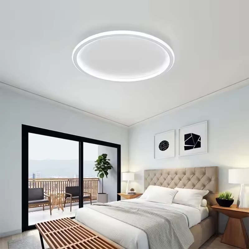 Modern LED Ceiling Light – Dimmable Round Fixture for Bedroom & Living Room