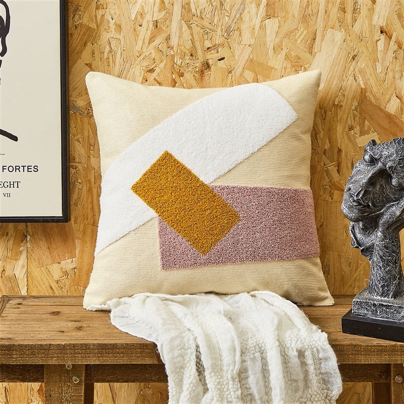 Cotton Embroidered Cushion Cover – Decorative Pillow Case Bedroom