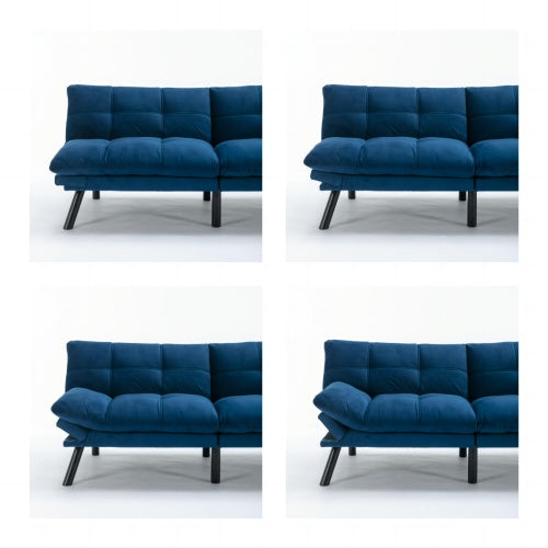 Navy Blue Convertible Folding Modern Sofa Bed – Space-Saving Luxury