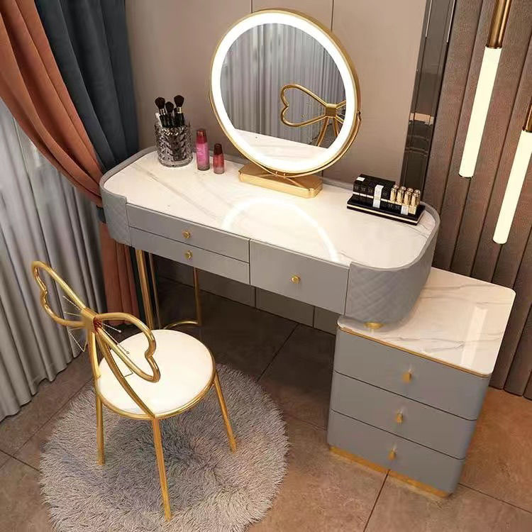 Modern Minimalist Bedroom Dresser & Chair Set