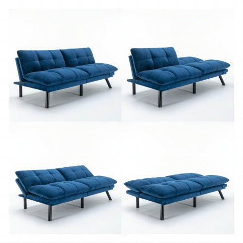 Navy Blue Convertible Folding Modern Sofa Bed – Space-Saving Luxury