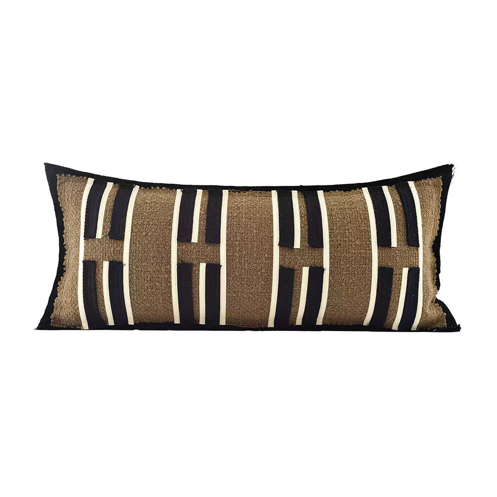 Sofa Pillows Simple Brown Khaki Cushion Case Luxury Linen Cotton Blend Decorative Pillow Cover For Sofa Chair Bedding Home Pillow Core Is Made Of Down-feather-like Fabric