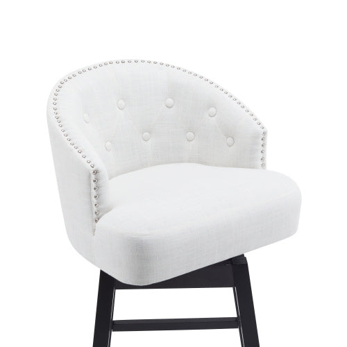 2-Piece 360° Swivel Bar Stools – Upholstered Counter Height Chairs for Kitchen & Home Bar