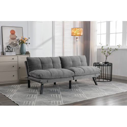 Light Grey Convertible Folding Modern Sofa Bed – Twin Size, Space-Saving & Stylish