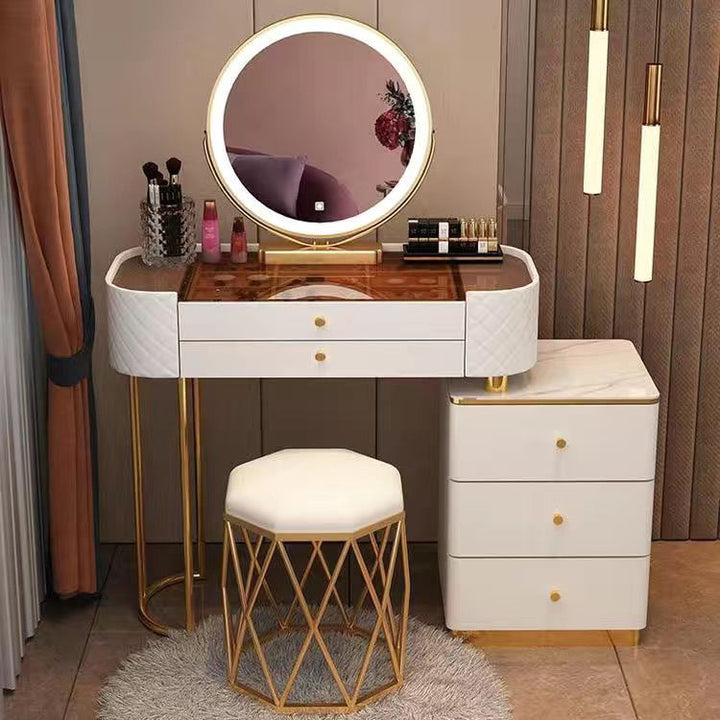 Modern Minimalist Bedroom Dresser & Chair Set