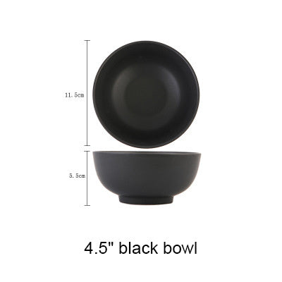 Ceramic Rice Bowl Tableware Retro Classic Matte