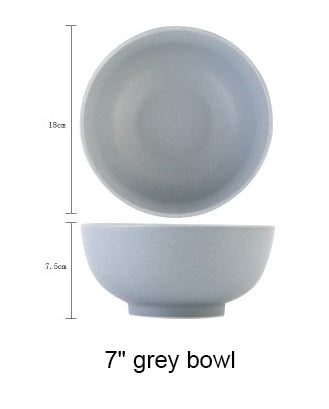 Ceramic Rice Bowl Tableware Retro Classic Matte