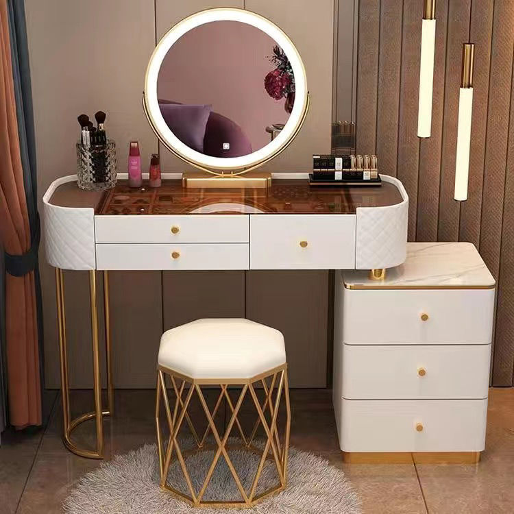 Modern Minimalist Bedroom Dresser & Chair Set